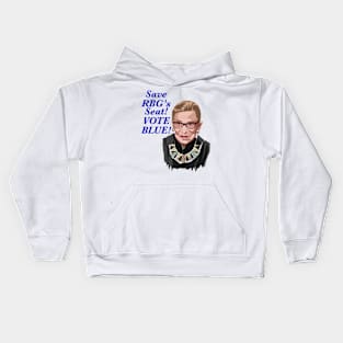 Save RBG’s Seat! VOTE BLUE! Kids Hoodie